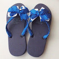Blue Polka Dots Flip Flops